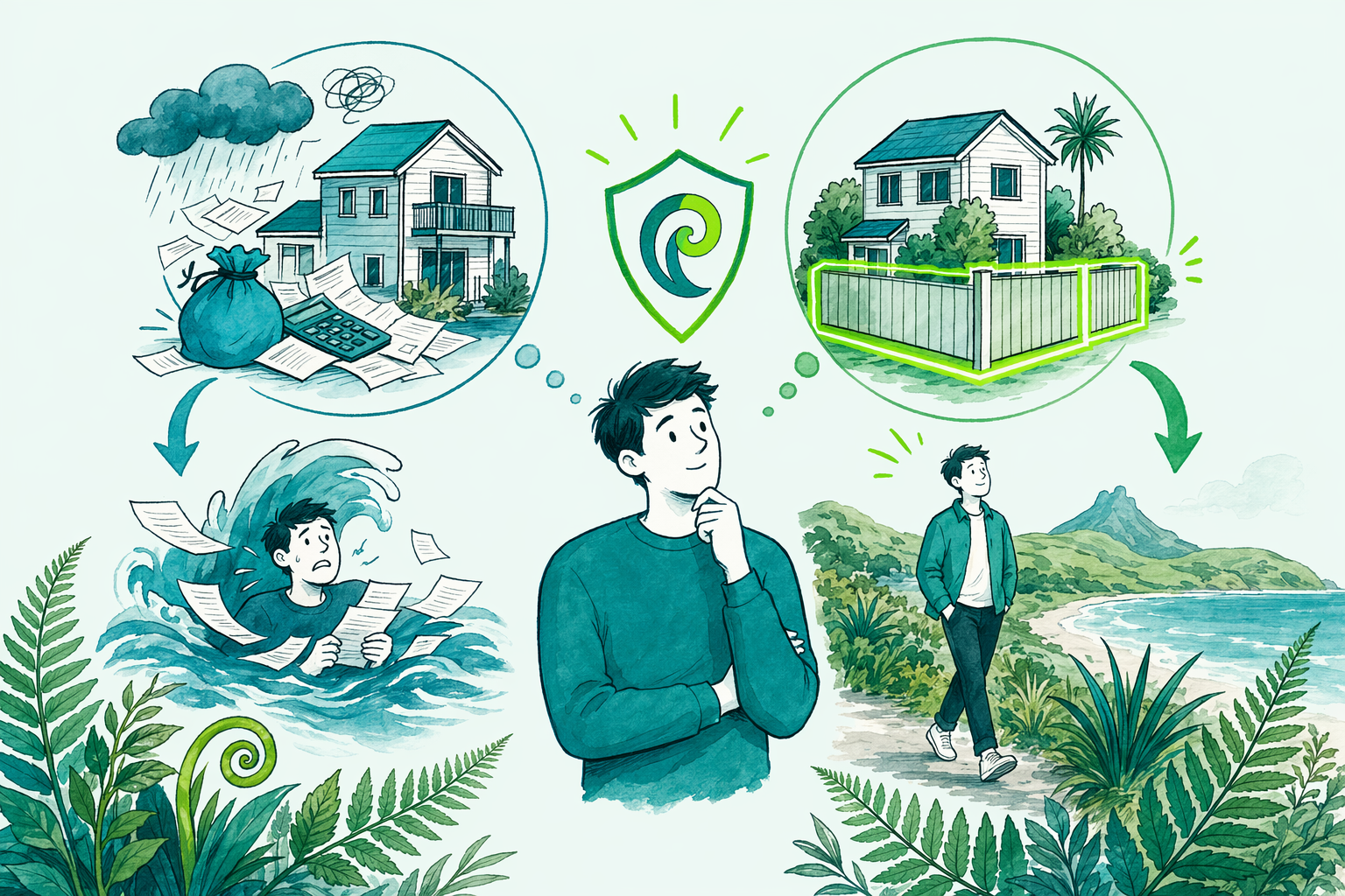 Hand-drawn illustration: The situation (anonymised) — Getting rental ring-fencing right
