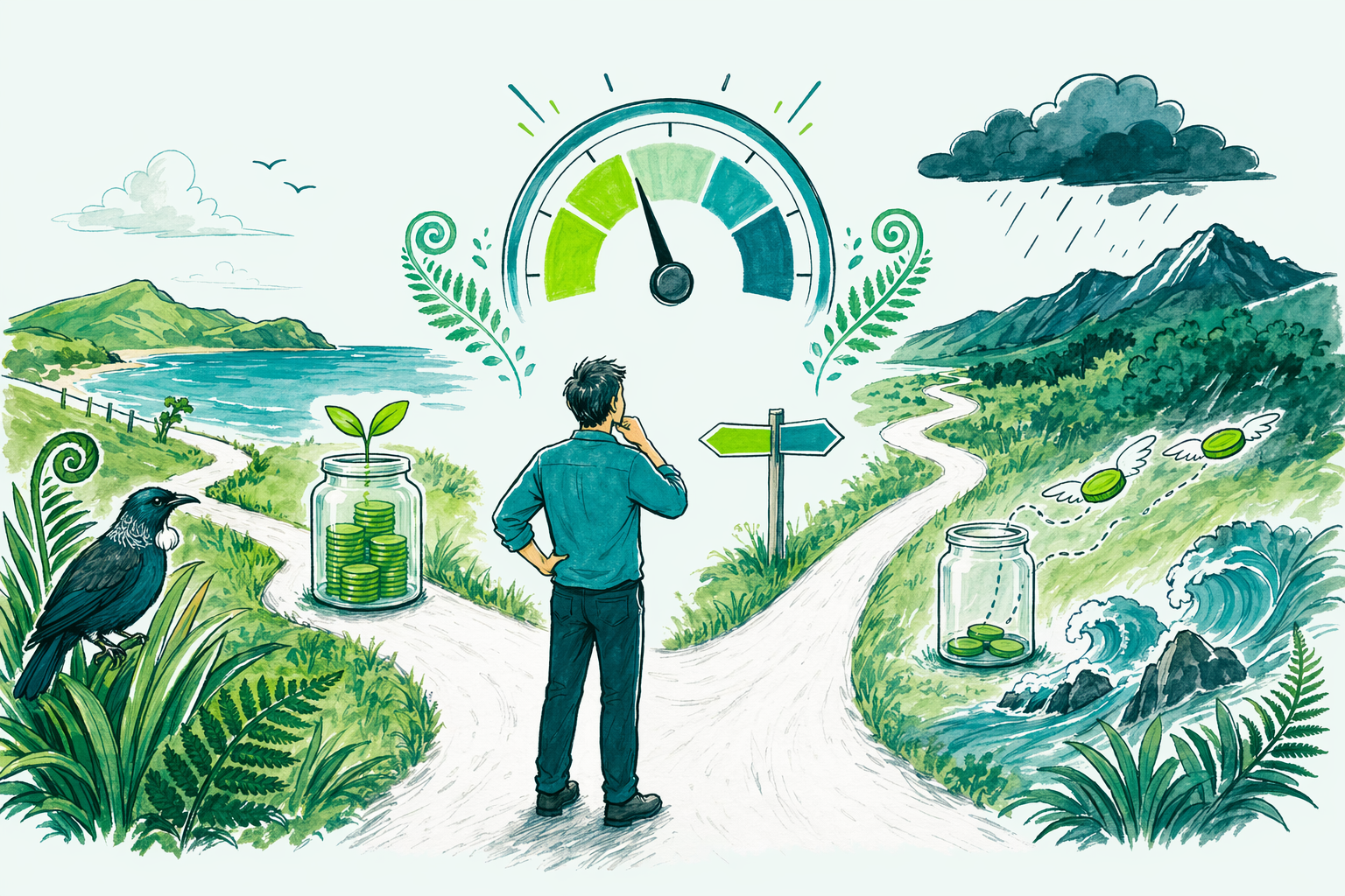 Hand-drawn illustration: Quick answer — Choosing a withholding rate