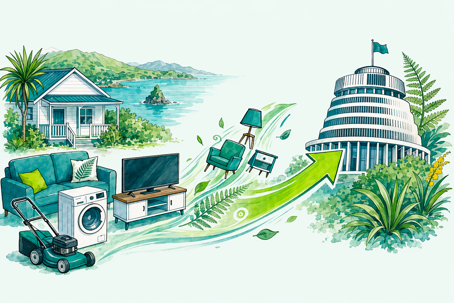 Hand-drawn illustration: Quick answer — Depreciation recovery on rentals