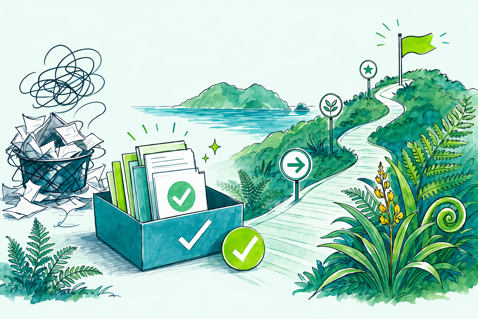 Hand-drawn illustration: Common mistakes — The GST registration threshold