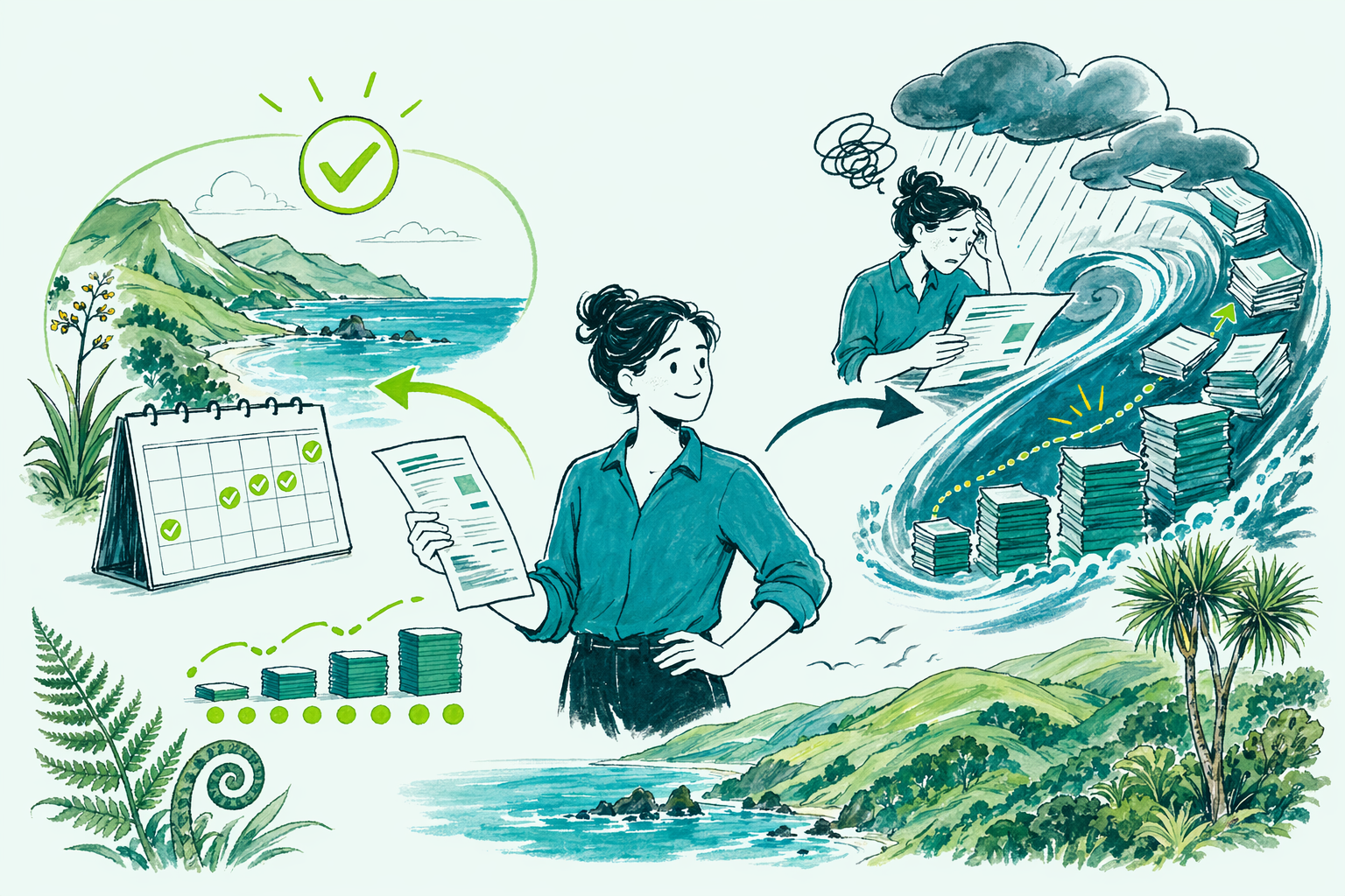 Hand-drawn illustration: Quick answer — Setting up an IRD instalment arrangement