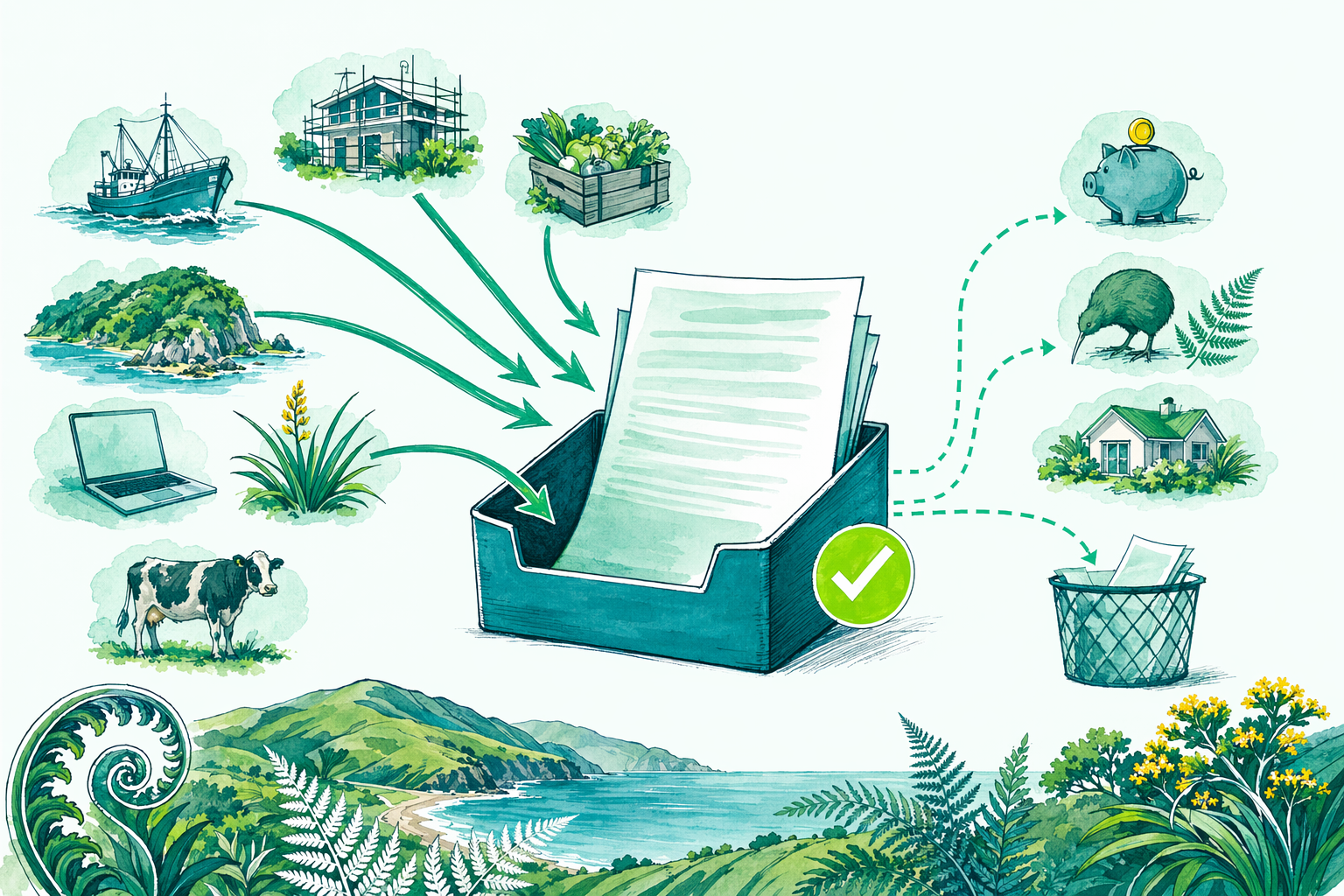 Hand-drawn illustration: Quick answer — What income goes on your IR3