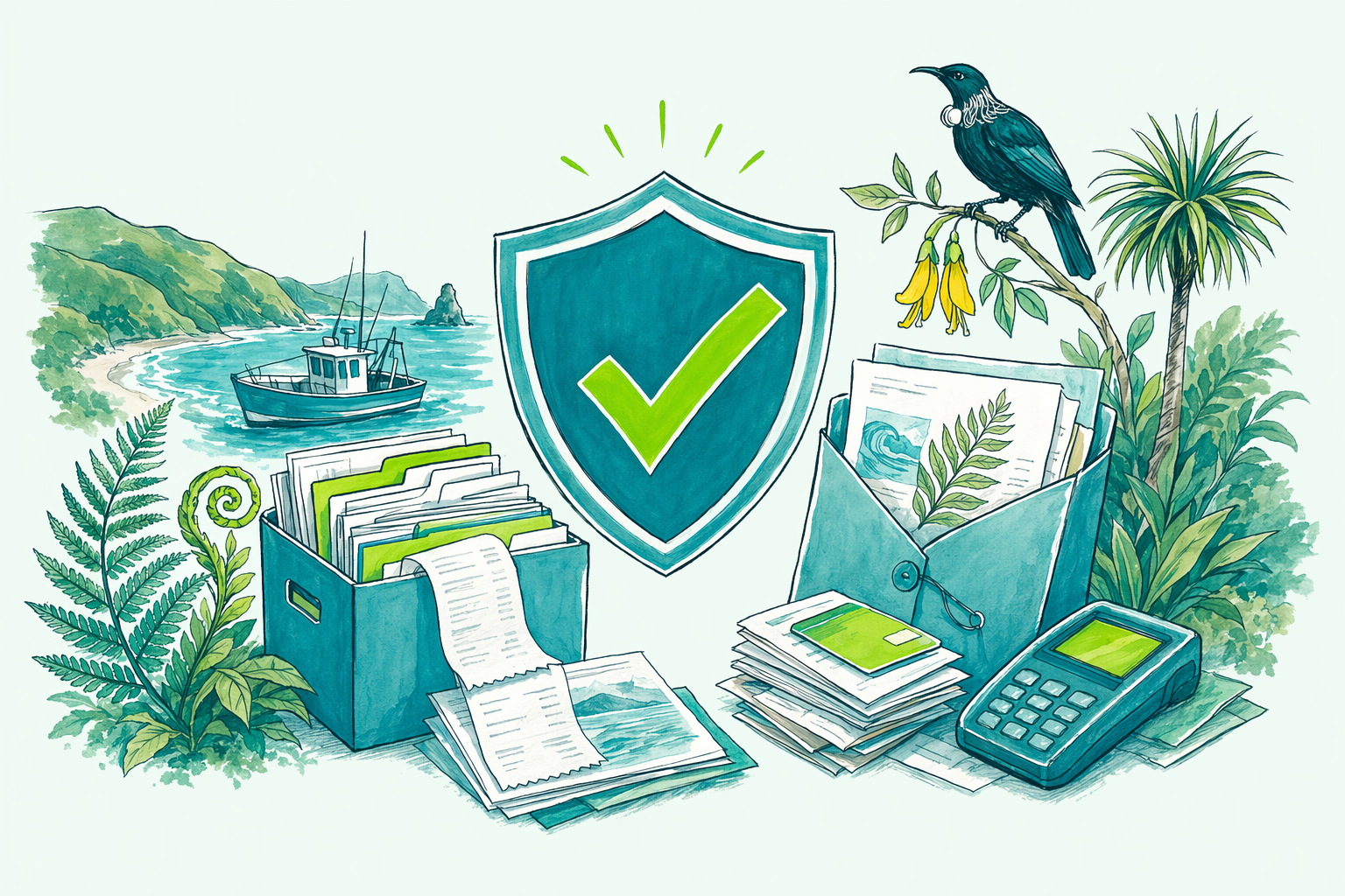 Hand-drawn illustration: Quick answer — What records to keep in NZ