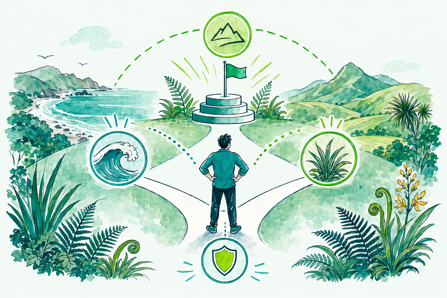 Hand-drawn illustration: Quick answer — When to form a company in NZ